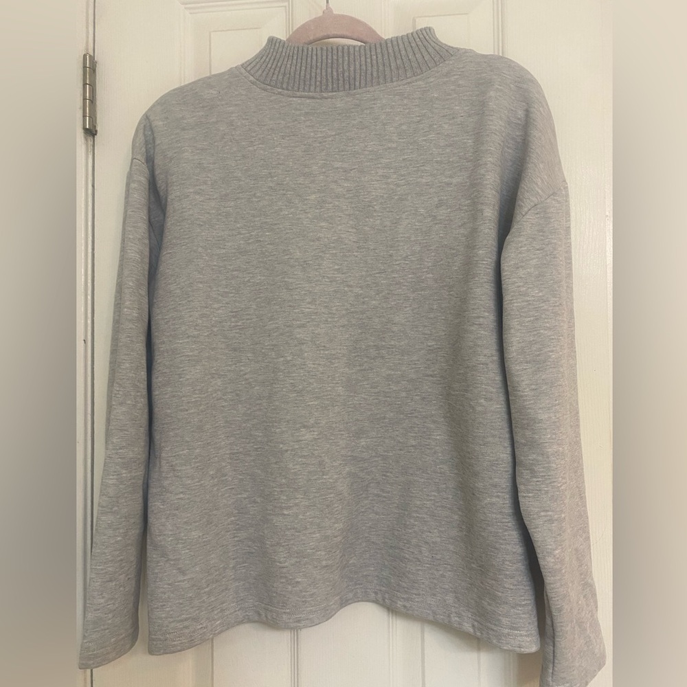 Splendid Half-Zip Grey Sweater Pullover Size Large - Picture 5 of 5